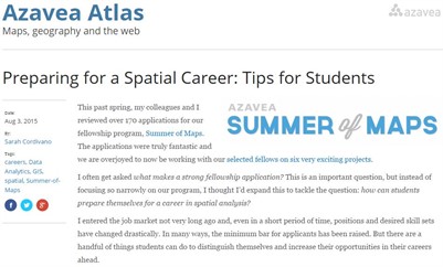 Preparing for a Spatial Career: Tips for Students